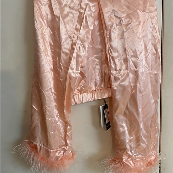 Ruffle Some Feathers Satin Pajama Pants Set - Picture 8 of 8
